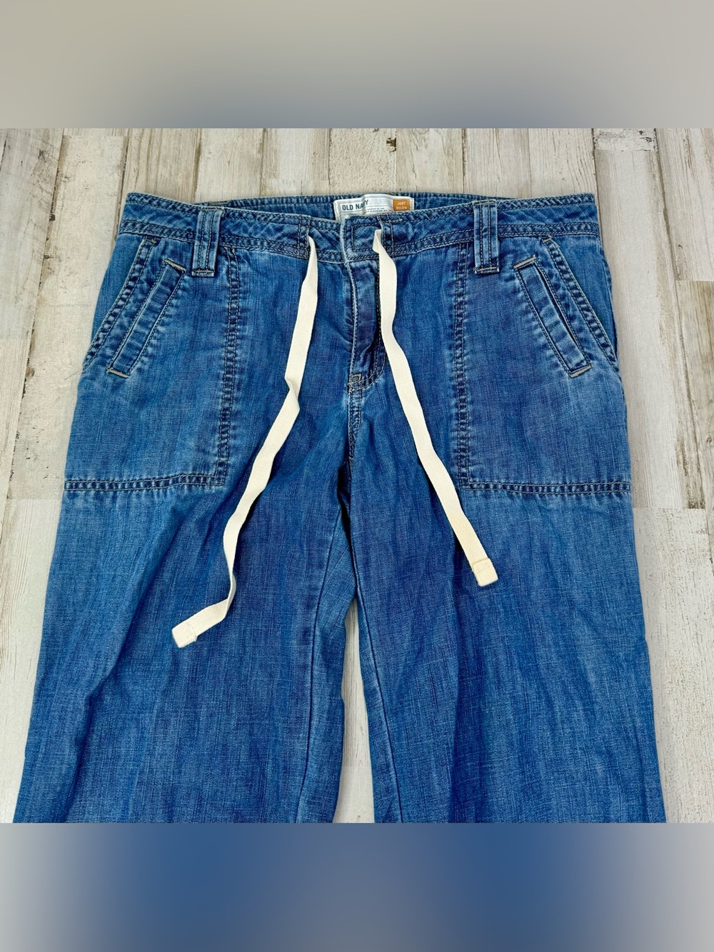 Vintage Old Navy Just Below Waist Jeans Womens 4 (30x28) Blue Low Rise - Picture 2 of 12